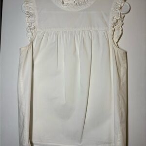 White Ruffle Sleeve Blouse